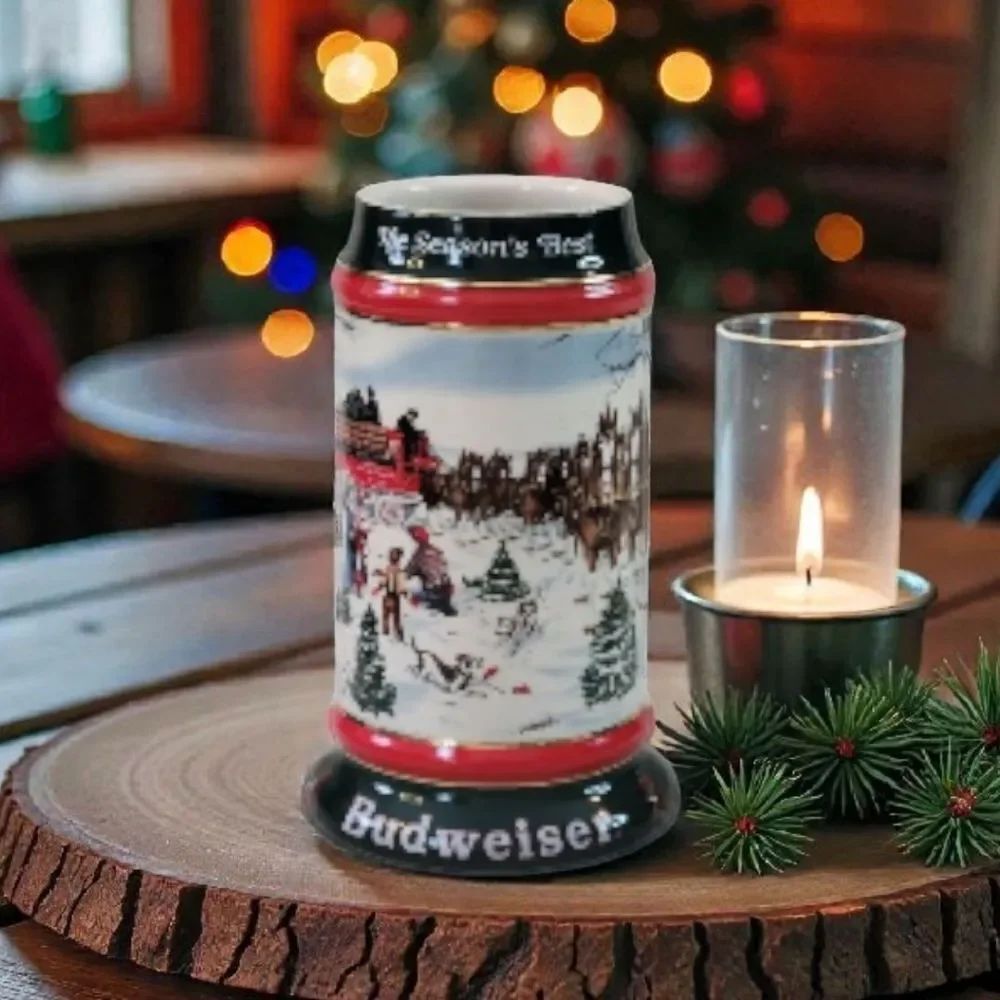 Vintage Budweiser Clydesdales Stein "The Season's Best" 1991